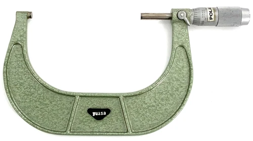 Yuasa Outside Micrometer, Inch, Friction Thimble, 4”-5" .0001” Range