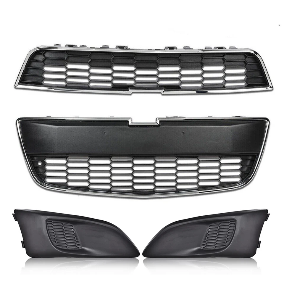 For 2012-2016 Chevrolet Sonic Front Bumper Grille/Foglight Cover/Bracket 8pcs Foto 2 de 4