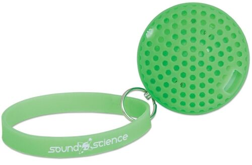 Sound Science Atom Glowing Wireless Bluetooth Mini-Speaker w/ LED Lighting Green - Picture 2 of 5