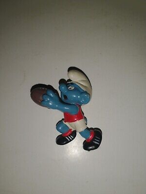 The Smurfs 20150 Football Smurf Rare Vintage Figure PVC Figurine Peyo | eBay