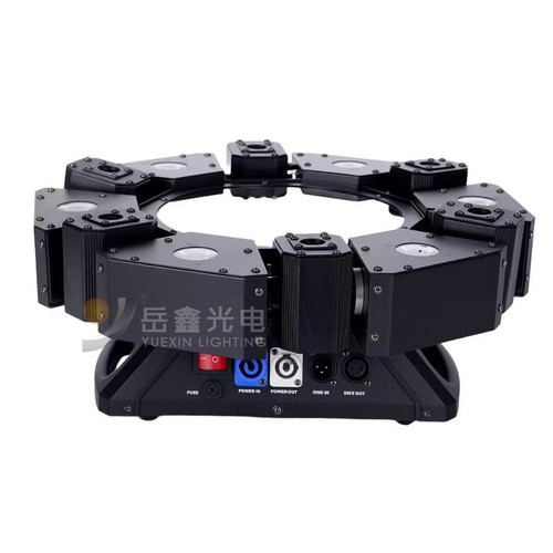 6 Occhi Full Color Luce Laser Senza Fine 360 Gradi Cerchio Strobo per Luce Matrimonio - Foto 6 di 13
