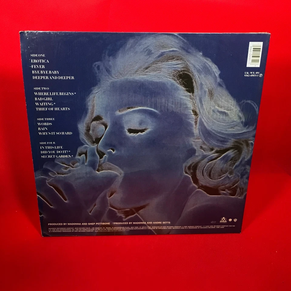MADONNA Erotica 1992 UK original double vinyl LP + INNERS Maverick record - Image 2 of 4