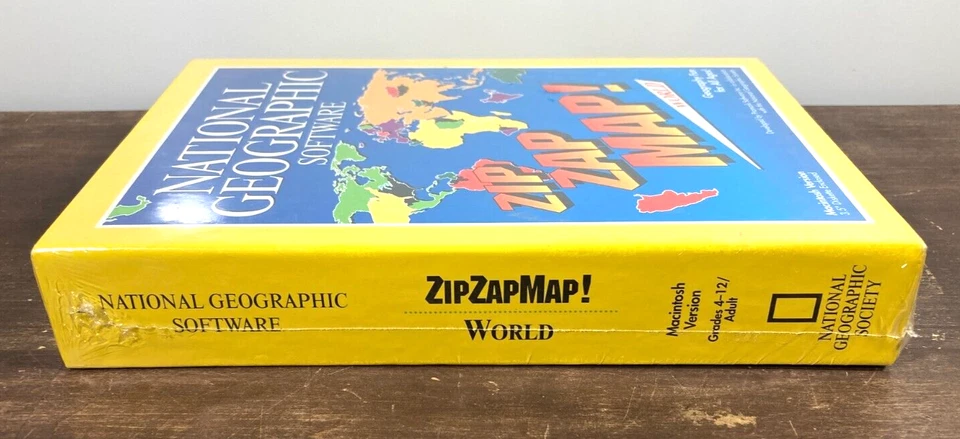 National Geographic Software Zip Zap Map! World Macintosh Mac 1994 New Sealed - Image 2 of 4