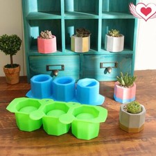 3 pcs flower pot mold for concrete, soap plant pot mold