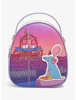 Disney Pixar Chef Remy Ratatouille Paris Scene Lights Convertible Mini Backpack