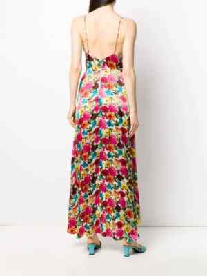 alice and olivia christina floral maxi dress CHRISTINA HIGH LOW MIDI DRESS in FORGET ME NOT POWDER BLUE