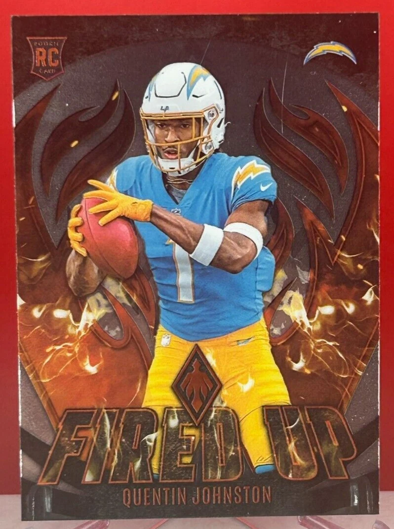 💥 2023 Panini Phoenix Quentin Johnston Fired Up Silver Prizm RC Rookie #FU-14