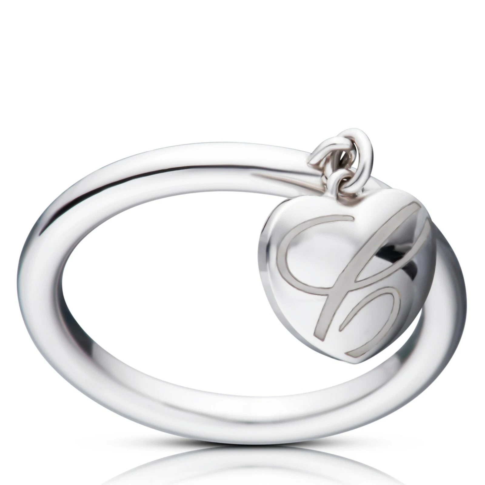 Chopard — Chopard Chopardissimo White Gold Heart Charm Ring 827937 Brand New