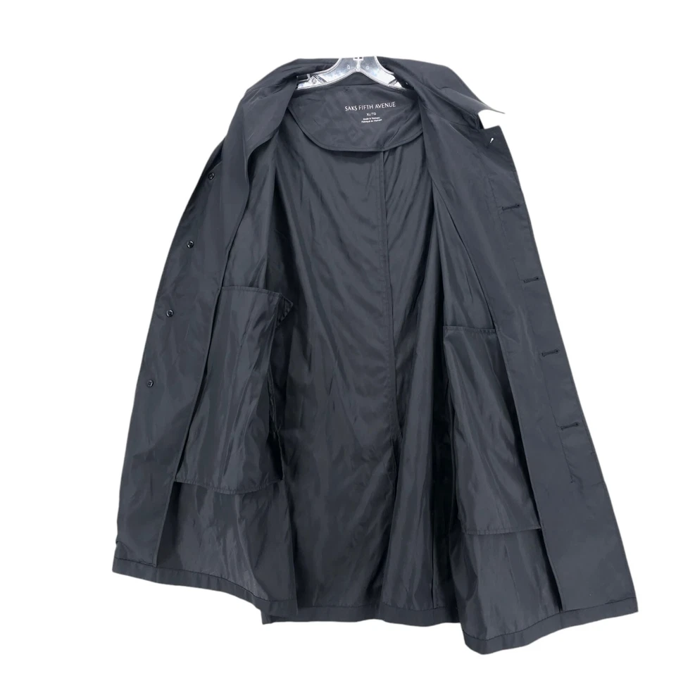 Chaqueta Abrigo de Lluvia SAKS FIVE AVENUE Hombre Negro Embalable Talla XL Foto 3 de 4