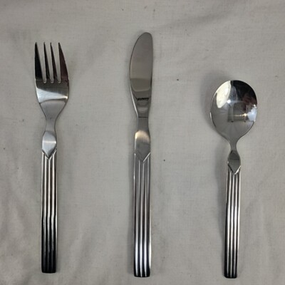 Vintage Delta Airlines AMKO Utensil Set Knife Fork And Spoon Aviation Silverware