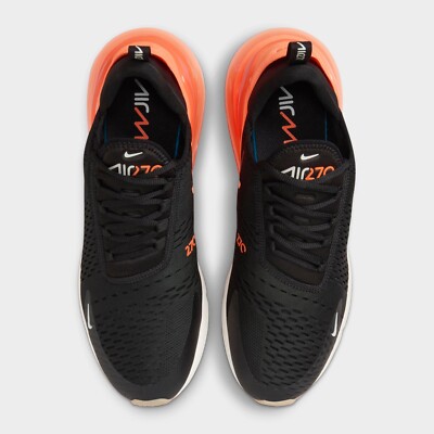 Nike Air Max 270 Casual Shoes Black / Total Orange Sz 9.5  display picture 1