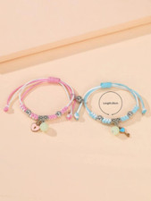 2pcs Couple Lock & Key Charm Bracelet - Bracelet Friendship Lover Couple Friend