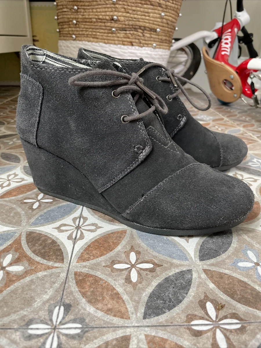 Toms desert wedge best sale grey