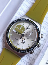 Image of Swatch Irony Chrono YCS565 Green Wink New