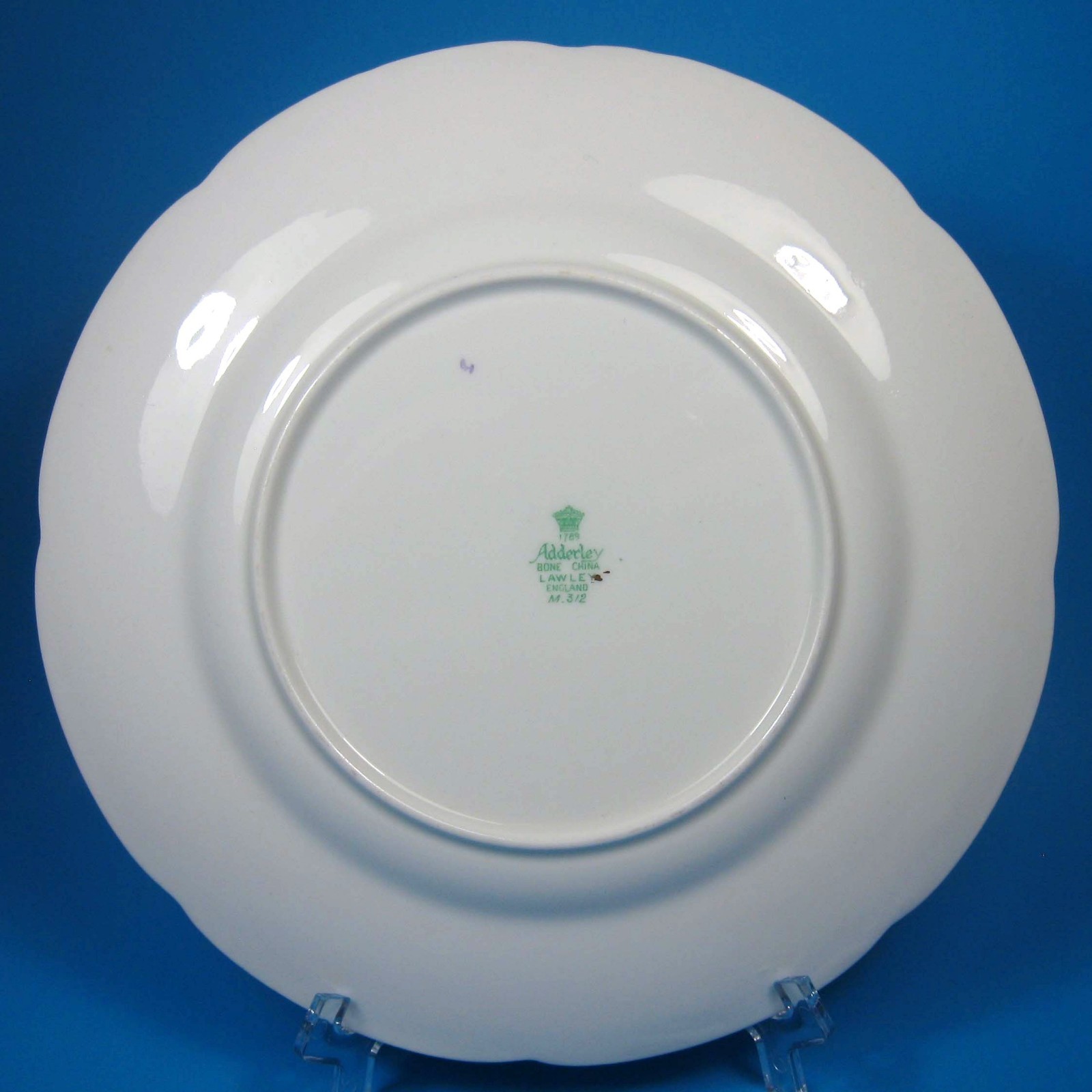 Adderley Bone China Salad Dessert Plate Lawley England 312 Pink Purple