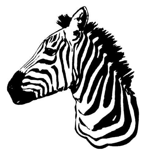 ZEBRA Bust unmounted African rubber stamp wild animal safari travel journal #17