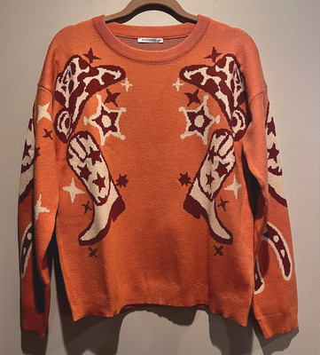 Stitch Fix Saccato Nash Western Design Sweater Top, Long Sleeve, Size M, NWT