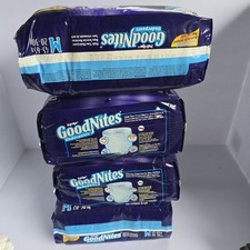 Vintage 2003 GoodNites Boys Size M 45-65 lbs Full Factory Sealed Case 4 Packs