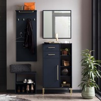 Flur MöBel Spiegel Highboard Kommode Paneel Hakenpaneel WüRfel In Blau