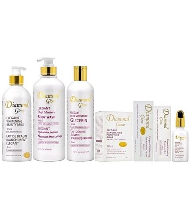 Diamond Glow Lotion16oz +Wash27oz +Glycerin16oz +Soap7oz+Cream1.7oz+Gel1oz