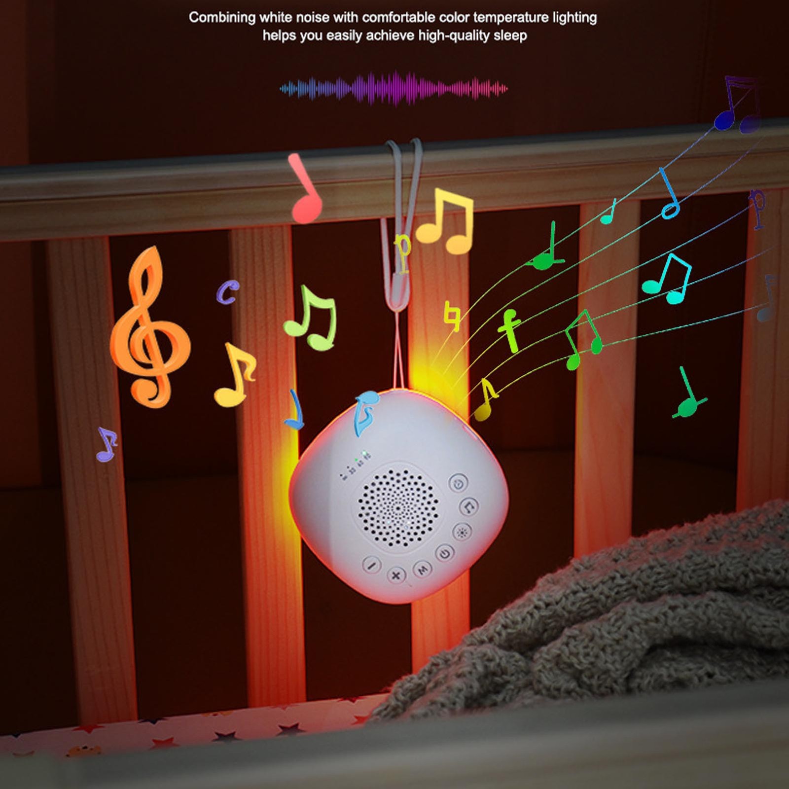 20 Sounds White Noise Machine Natural Rain Sound Therapy Sleeping Aid w/ Timer