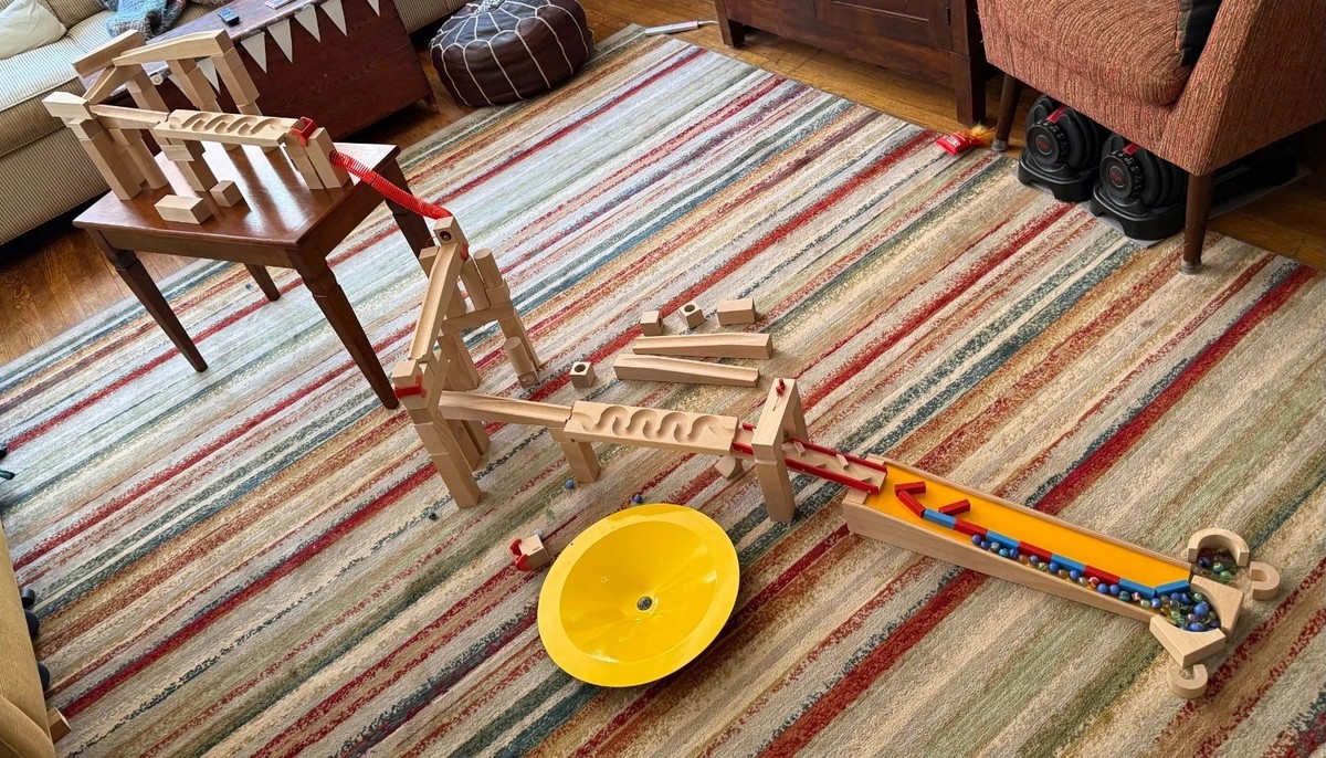 木製おもちゃセット カラフル　ネフ社　HABA Kugel HABA Kugelbahn Wooden Ball Track - Huge collection with RARE