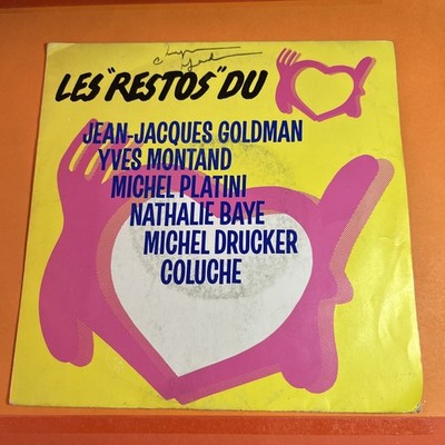 LES RESTOS DU JEAN JACQUES GOLDMAN LES RESTOS DU COEUR - DISCO VINYL 45 GIRI