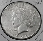 1922-s,  Peace silver dollar - Brilliant Uncirculated