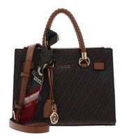 LIU JO Manh Satchel S Handtasche UmhäNgetasche Tasche Suede Braun Schwarz Neu
