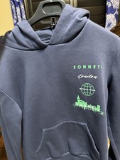 Sonneti London Boys Pullover Hoodie Navy Blue Fleece Long Sleeve Logo