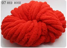 4pk Chunky Yarn Hand Knitting Soft Jumbo Bulky Fluffy Chenille, red green white