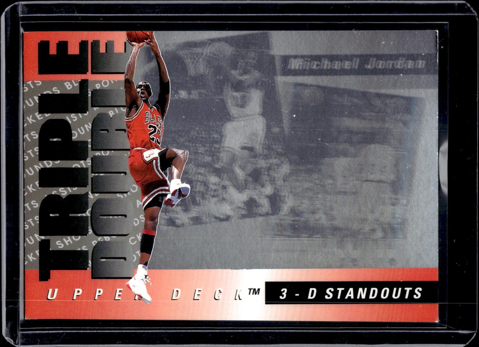 1993-94 Upper Deck Michael Jordan Triple Double 3-D Standouts Chicago Bulls TD2