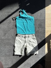 Art Class Girls' Blue Tank Top and Denim Shorts 2-Piece Set