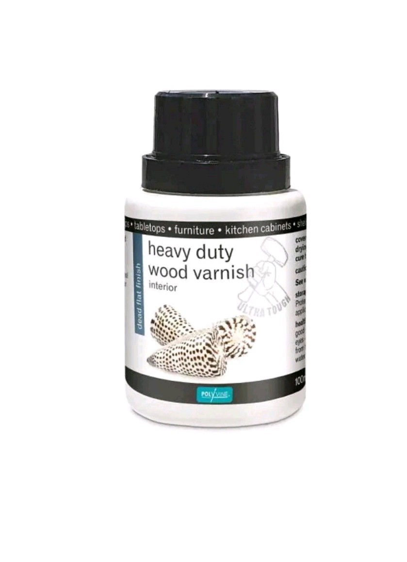 Polyvine Heavy Duty Interior Wood Varnish Satin 100ml Craft