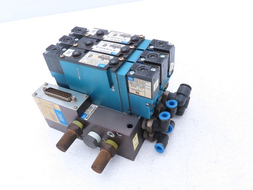 MAC 92 Series MAConnect 3-Station Pneumatic Solenoid Valve Manifold Assembly 24V