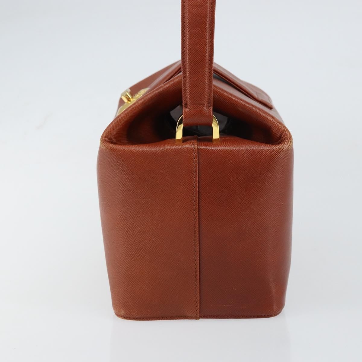 GIVENCHY Hand Bag Leather Brown Gold Auth 159082 — image 5