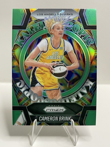 2025 Panini Prizm WNBA - Kaleidoscopic Cameron Brink #10 Green Prizm