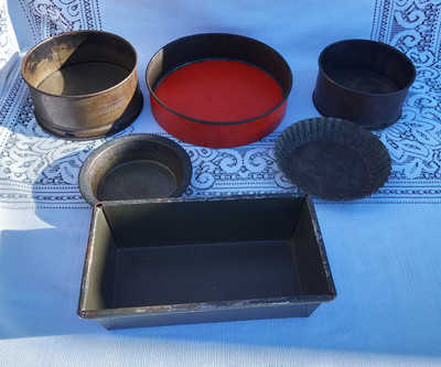 Vintage Kitchenalia Backen Kuchen Brot Flan Etui Formen Handiware