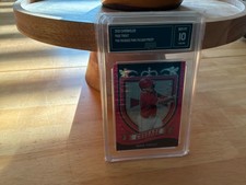 Mike Trout 2021 Panini Chronicles #19 Crusade Pink Pulsar GMA Grade Gem 10