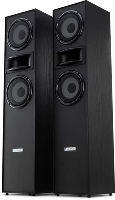 MCGREY Enceintes Colonnes Haut-Parleurs HiFi Home Cinema 3 Voies Subwoofer 320W Noir