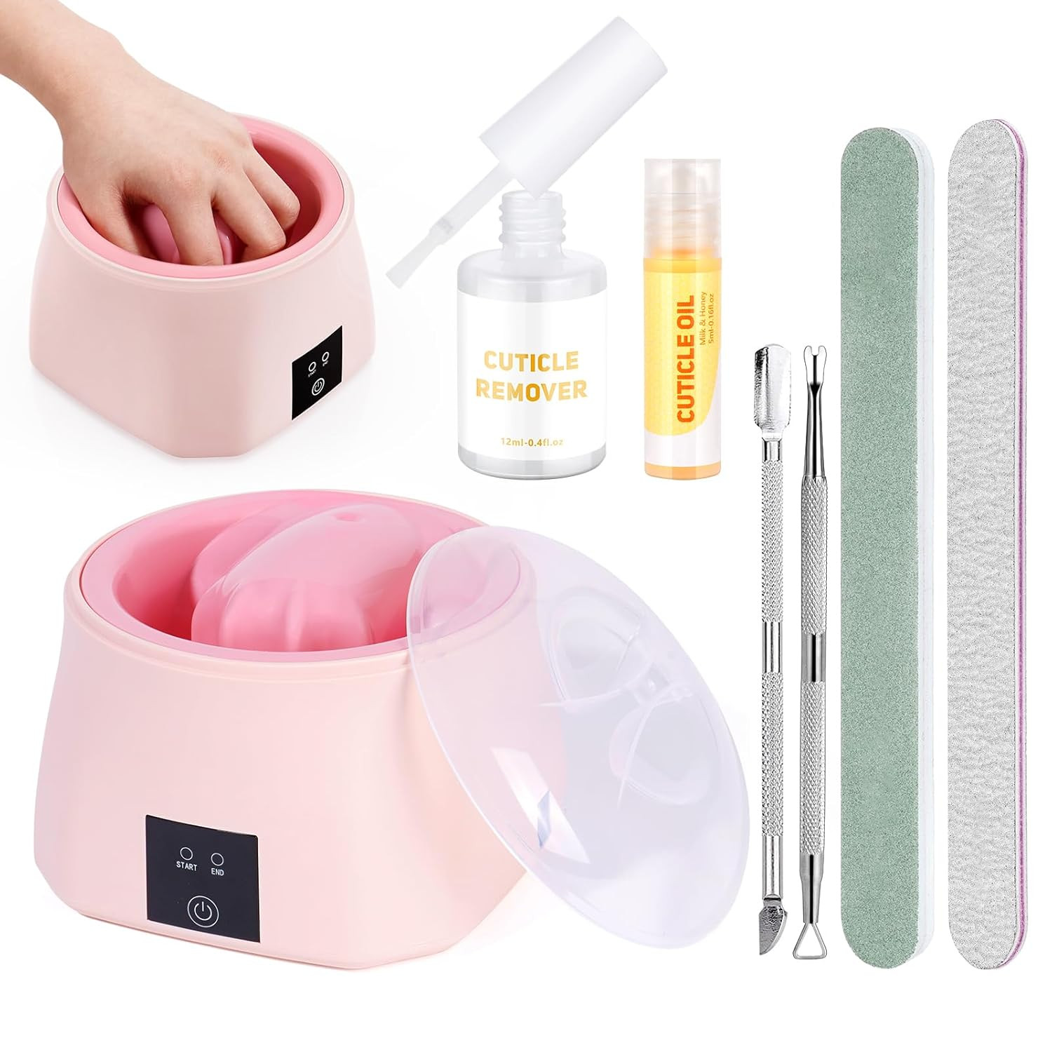 Nail Soaking Bowl Heated: 50% Faster Soak off Gel Polish Dip Powder Remover Bowl