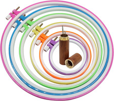 6Pcs Circle Plastic Embroidery Hoop Set