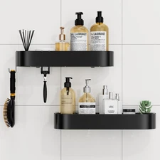 X-Large Adhesive Shower Caddy, 2 Pack Bathroom Organizers and Storage with La...