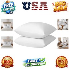 Hotel-Style Goose Feather Down Euro Pillow Insert for Sofa  Bed - 100 Odorl...