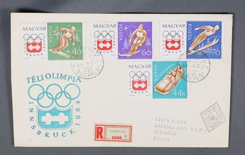 MayfairStamps Hungary FDC 1964 Innsbruck Winter Olympics Combo First Day Cover a