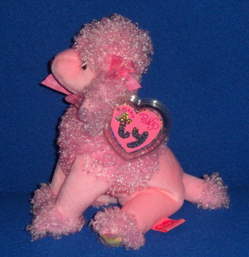 Ty Pinkys Beanie Pinky Poo Pink Poodle MWMT 2004 Retired HTF 6