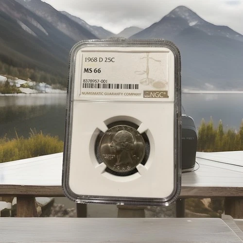 1968 D Washington Quarter 25c NGC MS66