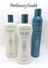 BIOSILK VOLUMIZING THERAPY Shampoo Conditioner 12 oz Hair Spray 10 oz