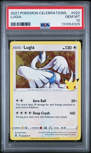 2021 POKEMON CELEBRATIONS #022 LUGIA PSA 10
