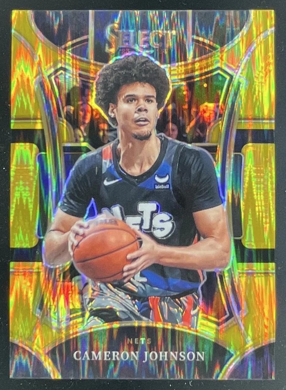 2023-24 Panini Select Gold Flash Prizm #389 Cameron Johnson Mezzanine /10